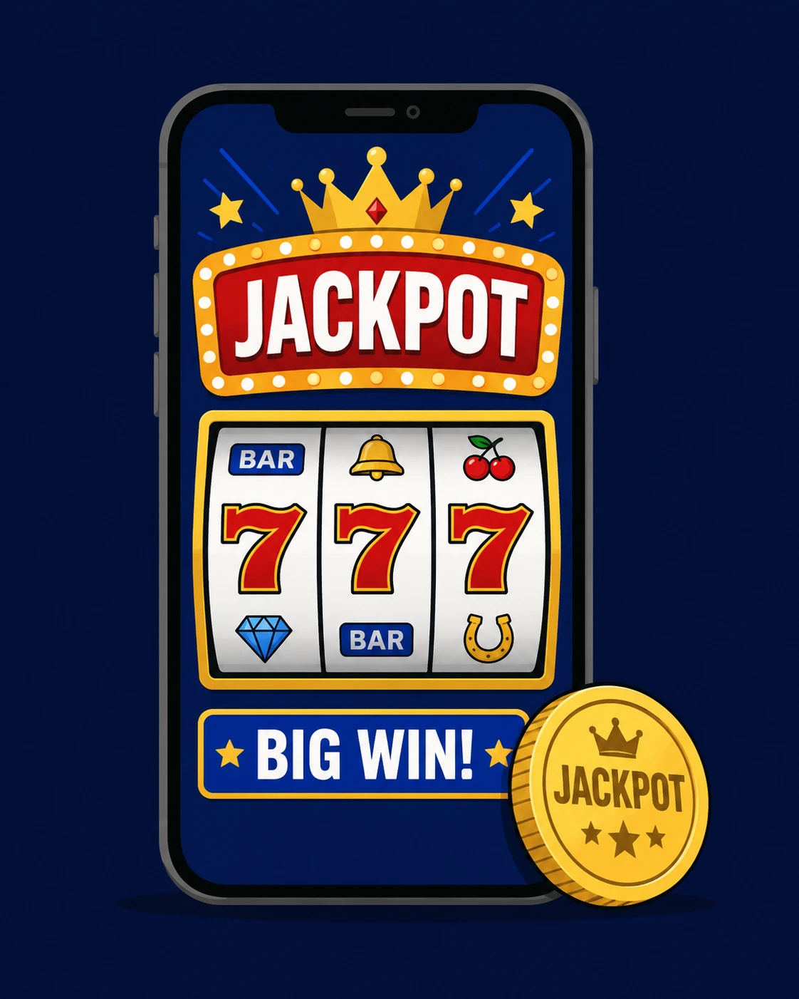 Mobile jackpot pokies gameplay on a smartphone