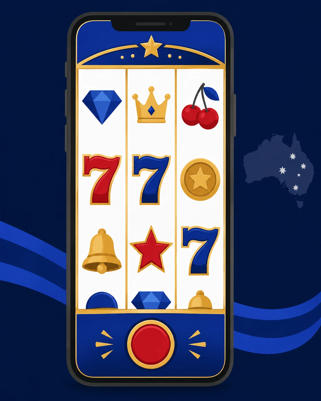 Portrait gameplay layout for new mobile pokies
